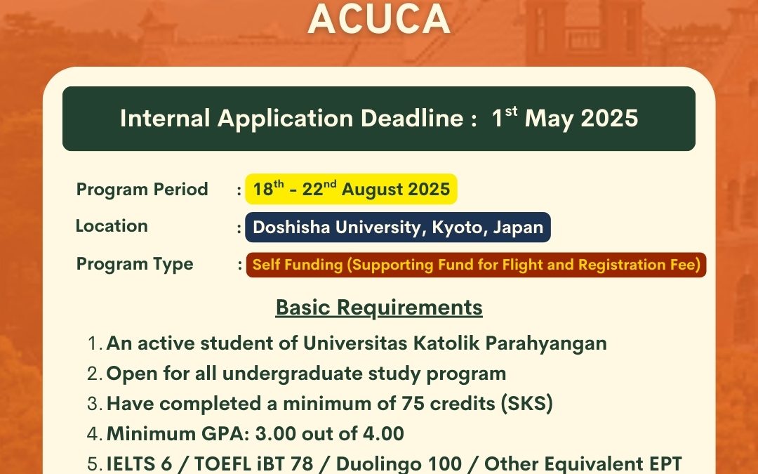 [Open for Application] – ACUCA Student Camp 2025