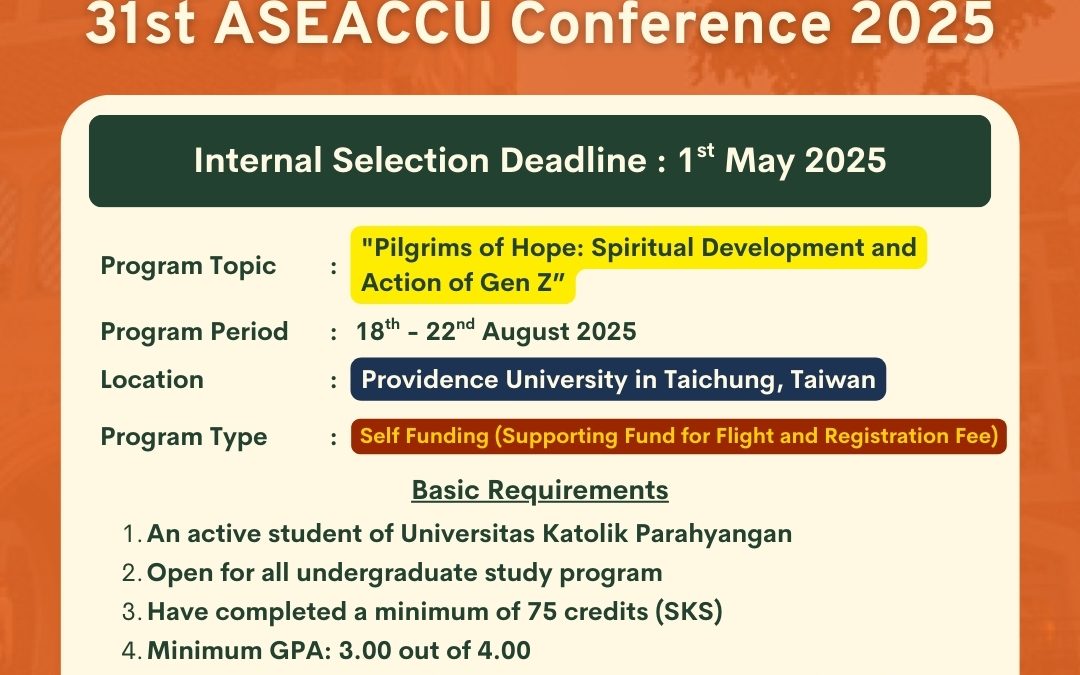 [Open for Application] – 31st ASEACCU Conference 2025