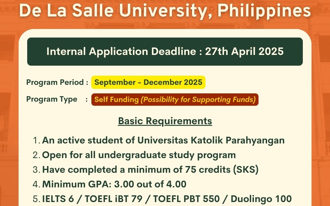 [Open for Application] – Fall Exchange Program De La Salle University, Philippines