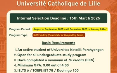 [Closed] Fall Semester 2025 Université Catholique de Lille